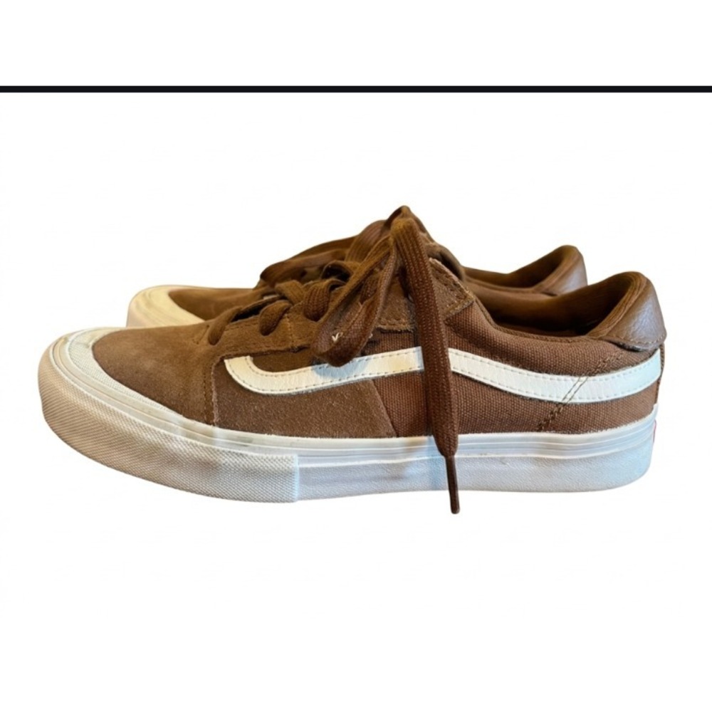 Vans Skateboard Pro Suede Brown Sneaker 6 Youth Grunge Skater Striped Boho 80s